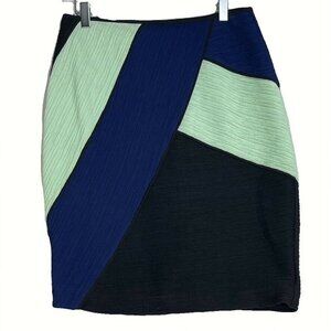 Anthropologie MAEVE Sz 6 Color Blocked Nylon Skirt